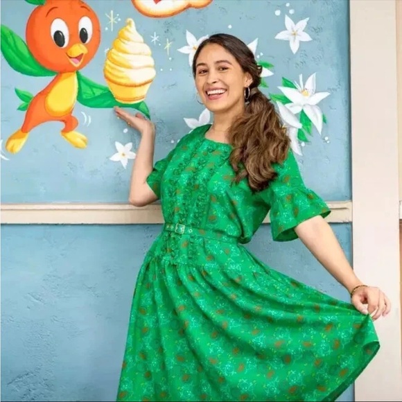 DISNEY THE DRESS SHOP ORANGE BIRD DRESS RETRO DAPPER DAY - Picture 5 of 9